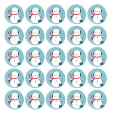 coffee snowman stickers