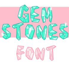 gem stones font