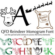 qfd reindeer monogram font
