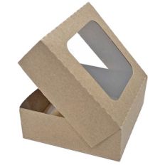 window cookie box with attached lid