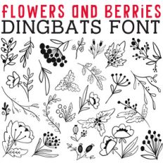 cg flowers and berries dingbats