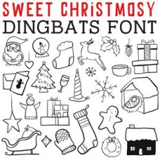 cg sweet christmasy dingbats