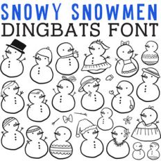 cg snowy snowmen dingbats