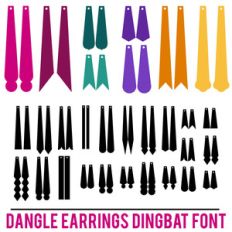 dangle earrings dingbat font