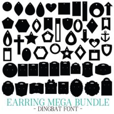 earring mega bundle dingbat font