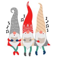 gnomes christmas caroling