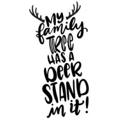 my family tree has a deer stand in it!