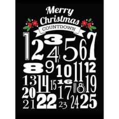 advent modern numbers print 8x10 black