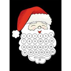 advent santa print 8x10 black
