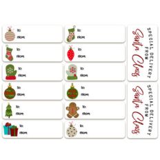 christmas gift tag stickers