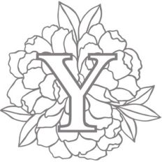 floral monogram letter y
