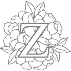 floral monogram letter z