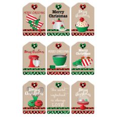 christmas baking-themed tags
