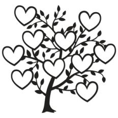 family tree 10 hearts