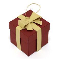 mini gift box christmas tree pendant