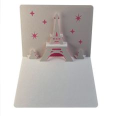 eiffel tower xmas popup card