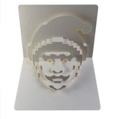 santa's face popup card
