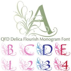 qfd delica flourish monogram font