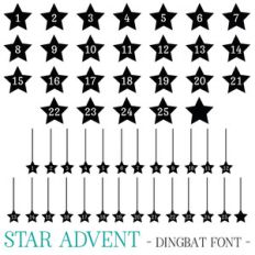 star advent countdown font