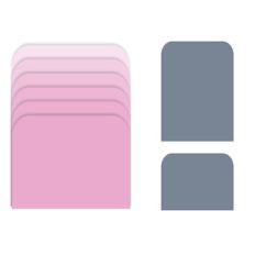 curved note card pages set 10