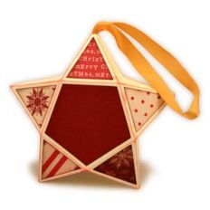 star 3d box ornament patchwork