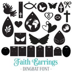 faith earrings dingbat font