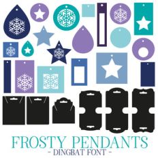 frosty pendants dingbat font