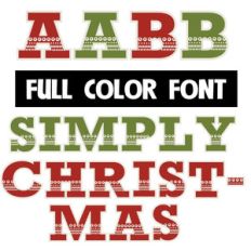 simply christmas color font