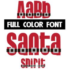 santa spirit color font