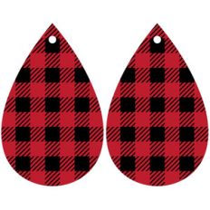 buffalo plaid earrings