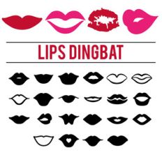 lips dingbat font