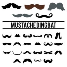 mustaches dingbat font