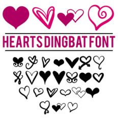 hearts dingbat font