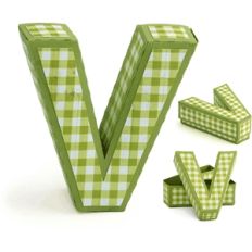 3d v letter box