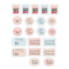 business labels and tags