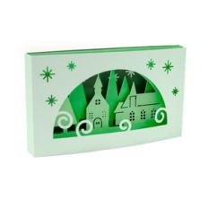 christmas town shadowbox