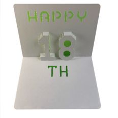 happy 18th popup card