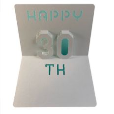 happy 30th popup card