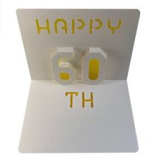 happy 60th popup card