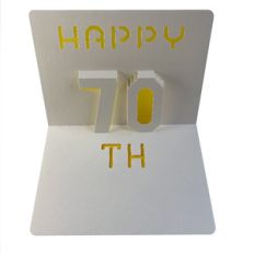 happy 70th popup card