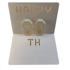 happy 80th popup card