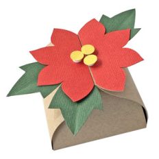 slide box with poinsettia