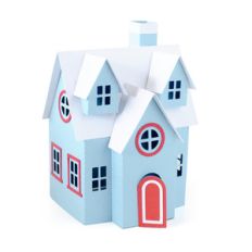3d gabled house