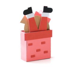 santa chimney box card