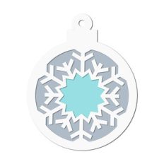 snowflake ornament frame tag