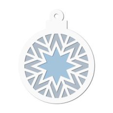 snowflake ornament frame tag