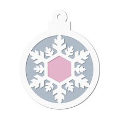 snowflake ornament frame tag