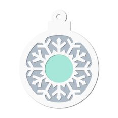 snowflake ornament frame tag