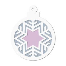snowflake ornament frame tag