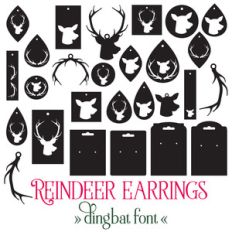 reindeer earrings font